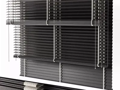 Wooden blinds Set 02 3D model