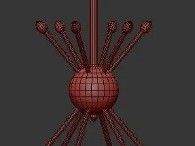 MID CENTURY MODERN MOBILE CHANDELIER 3D model