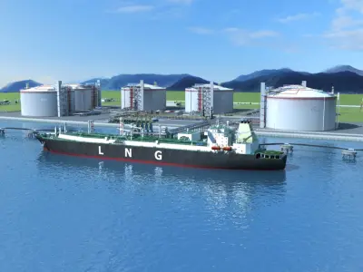  LNG Port and Ship 