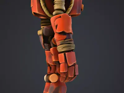 Stylized Rusty Robot Character    Game Ready PBR 3D Model 3D model