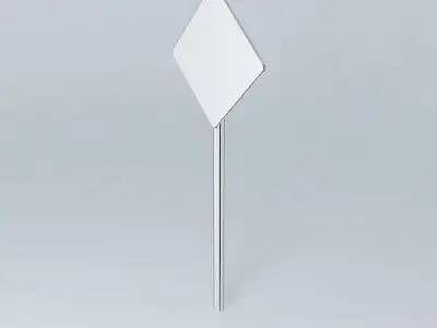 Aussie Road Sign Kangaroo Free 3D model