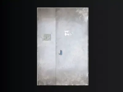 Metal Door  PBR  VR   AR  low-poly  3D model