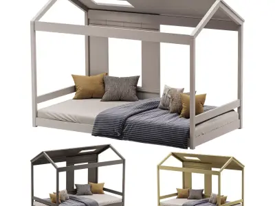 EUROCO Wood Twin Classic House 3D model