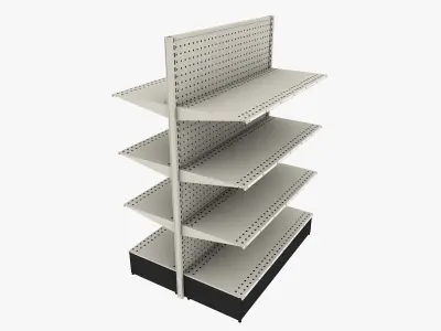 Store Shelf Low-poly 3D model