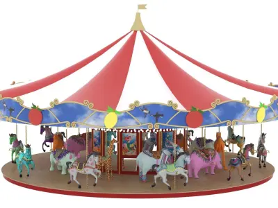 Children Carousel 3D model