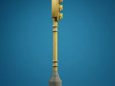 Traffic Light Prop Low-poly 3D model
