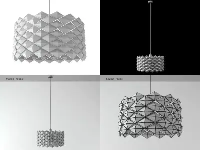 Diamonds origami pendant lamp 3D model