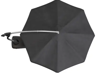 Hanging parasol HAUGESUND D300 black JYSK 3D model