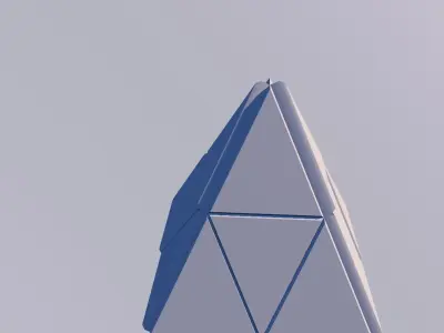 Sci Fi Object No8 - Pyramid Sphere Torus 2019 Low Poly Low-poly 3D model