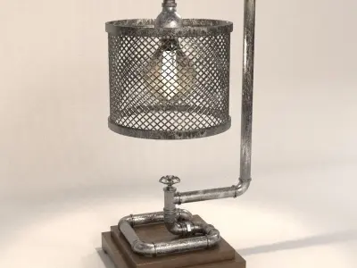 Industrial Table Lamp 3D model purchase