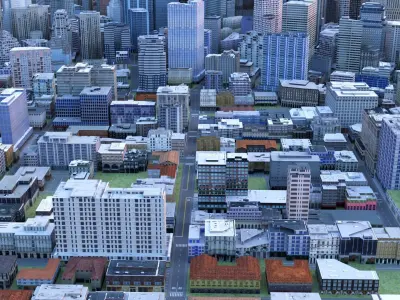 City 44 Low-poly 3D model