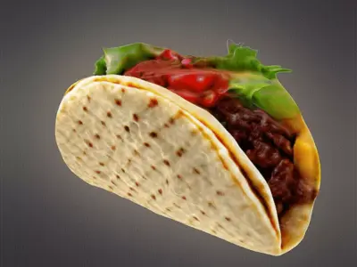 Taco food 3D print model