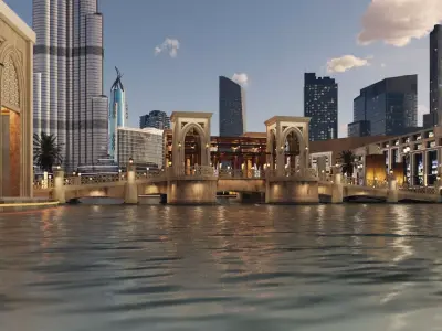 Dubai downtown - detailed 3D model