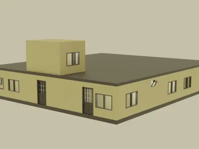 Single Storey House Free low-poly 3D model
