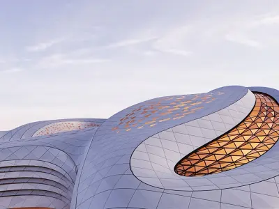 Futuristic building  51 3D model