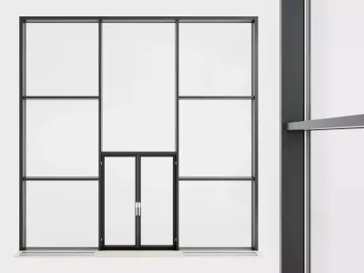 Panoramic glazing Stained glass 29 Low-poly 3D model