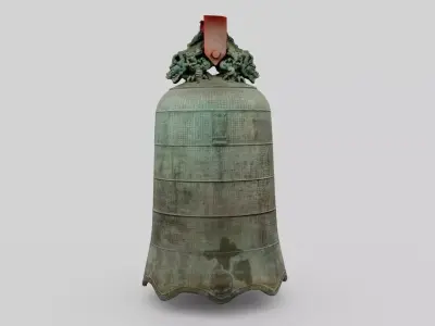 Chinese Sacred Bronze Bell Scan Low-poly 3D model