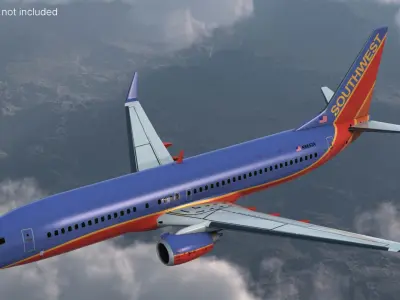 Southwest Airlines Boeing 737-800 with Interior Rigged 