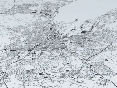 Belfast Road Network and Streets 3D model