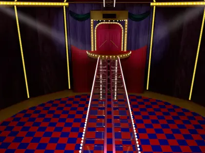 Squid Game environment - Stepping Stone Low-poly 3D model