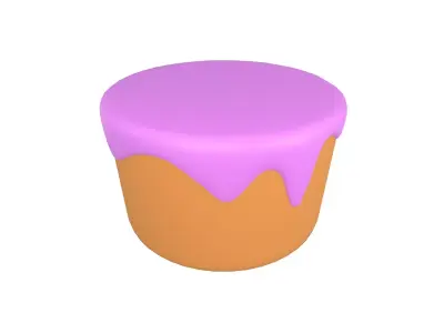 Chocolate Cake v1 018 Low-poly 3D model