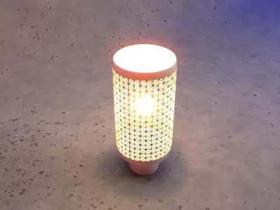 Table lamp Low-poly 3D model 20