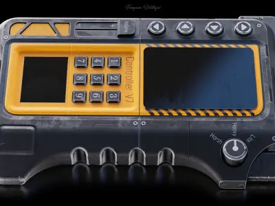 Sci-Fi Controller V7 Low-poly 3D model