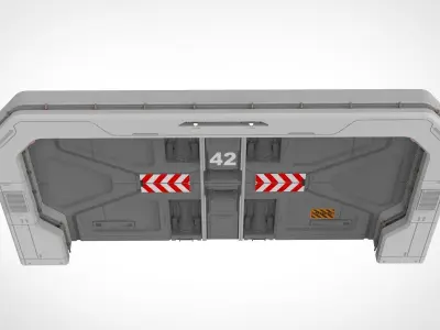 sci fi door 18 3D model