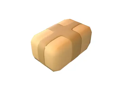 Shipping Box With Duct Tape v1 002 Free low-poly 3D model