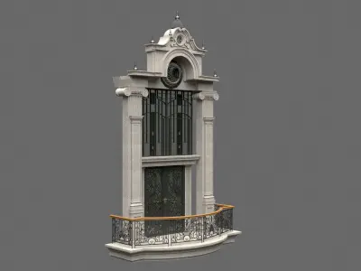 Classic Door  Windows 4 3D model