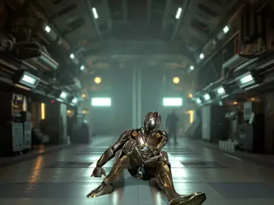 Futuristic Cybernetic Armor model pack Low-poly 3D model