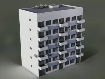 European Building 11 Low-poly 3D model