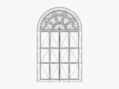 Medieval Gothic Window Low-poly 3D model