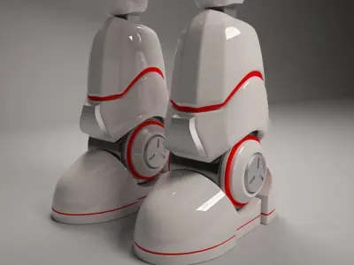 Robot giving thumbs 3D model