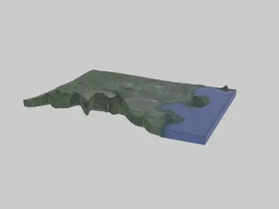 DUBLIN City Low-poly 3D model