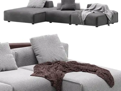 Niveaux Modular Sofa By Lema 3 3D model