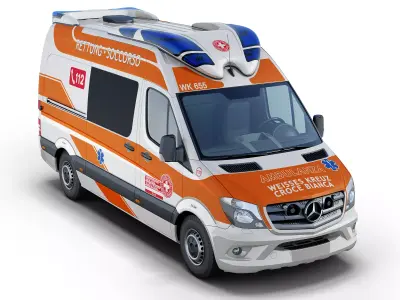 Mercedes-Benz Sprinter Italian Ambulance 3D model