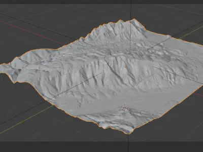 Mountains Landscape - Cardrona Valley New Zealand 3D model