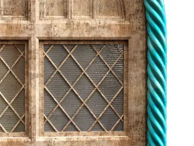 old turkish door set 133 Low-poly 3D model