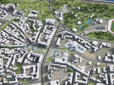 Kiev - Kyiv Low-poly 3D model