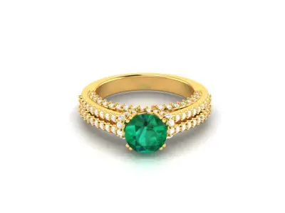 Diamond Ring For Women 3d Print Model 3D print model 45