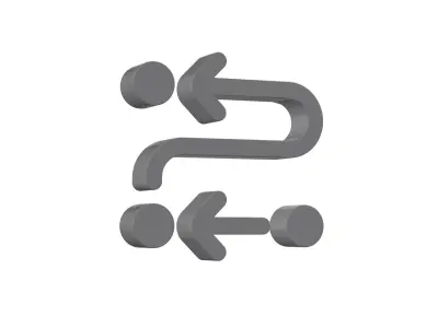 3d arrow progress Low-poly 3D model