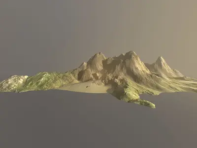 Background Landscapes  Grass 1 Low-poly 3D model
