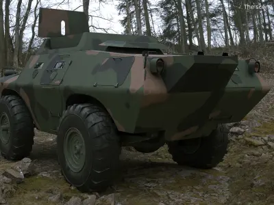  Armored Patrol Vehicle 4x4 Woodland Camouflage Simplified 
