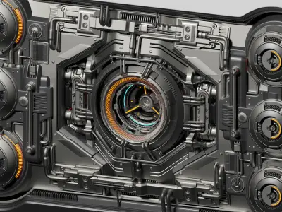Sci-Fi Kitbash - Futuristic Panel 2 - Mega Element 3D model