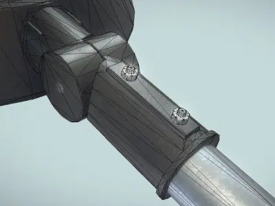 Street Light 15 version 14 10m with pole 4 Low-poly 3D model