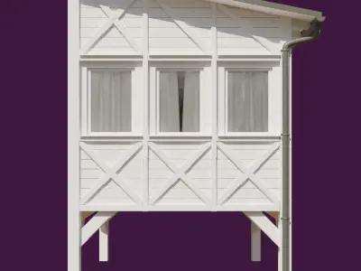 Sunroom Low-poly 3D model