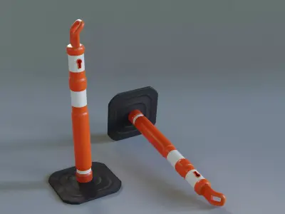 Cone Balizador Low-poly 3D model