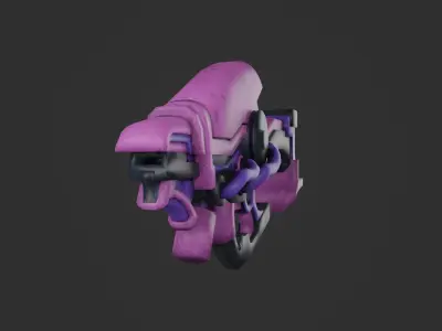  sci-fi weapon  Low-poly 3D model