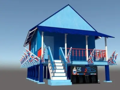 SULUK TRADITIONAL HOUSE SABAH Free 3D print model